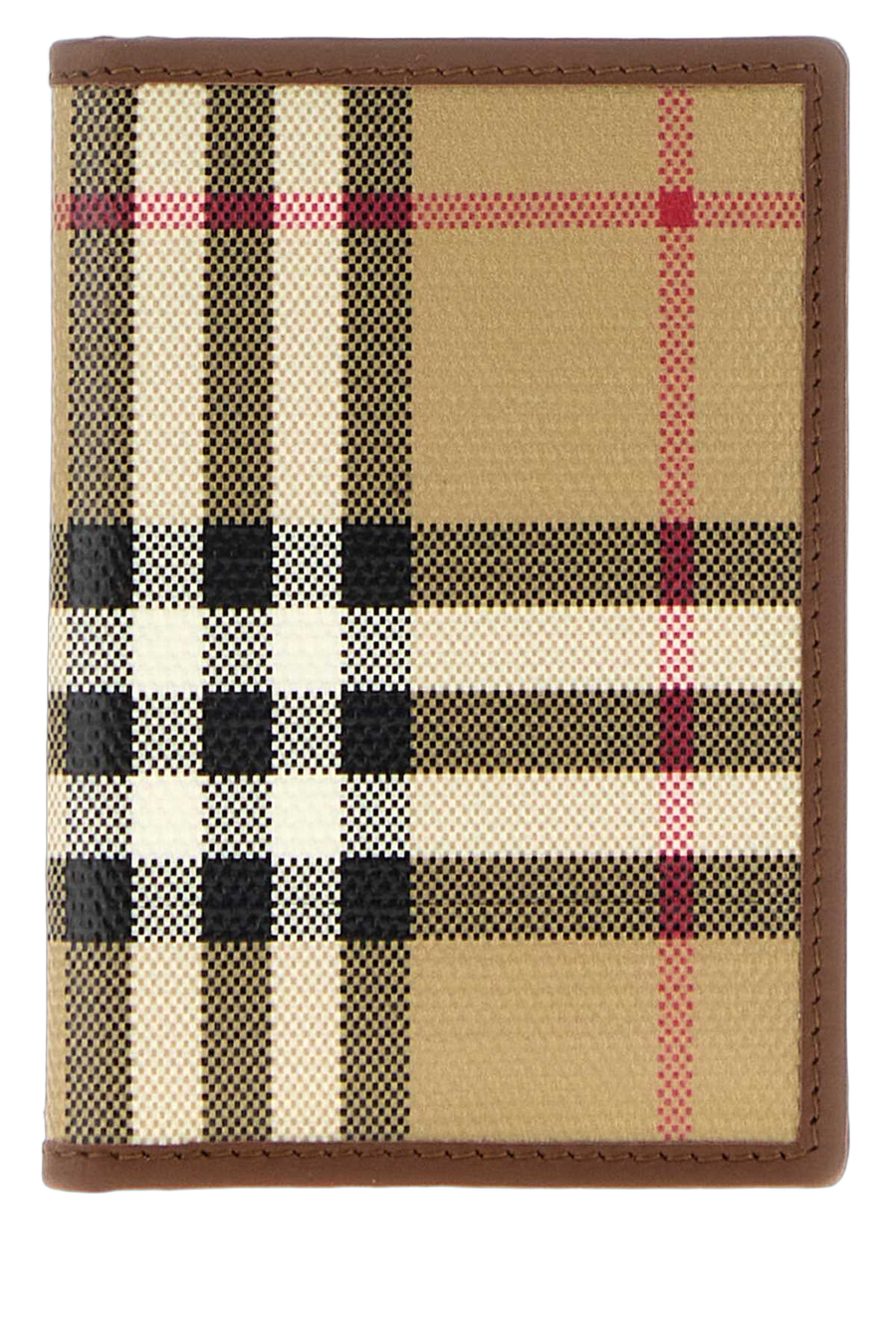 Burberry Bateman 100% Cotton card case in beige