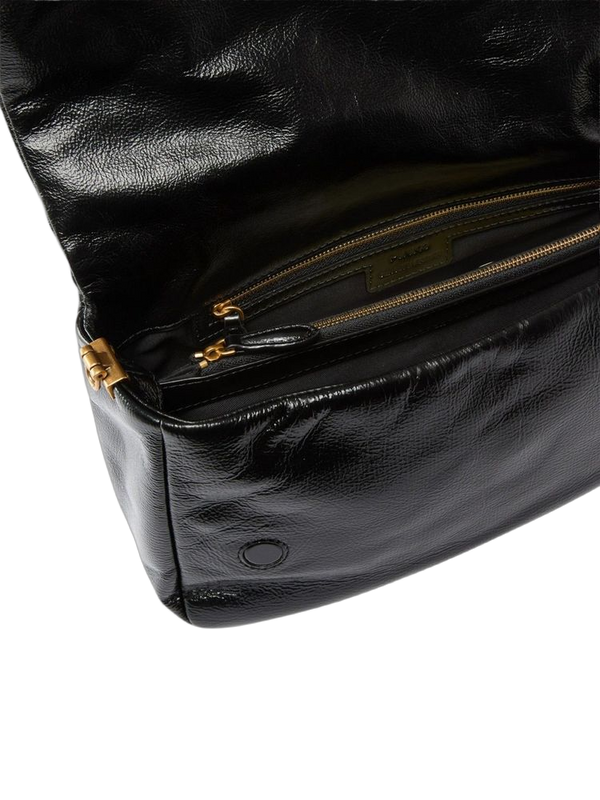 Pinko 100% Calf Leather shoulder bag in black
