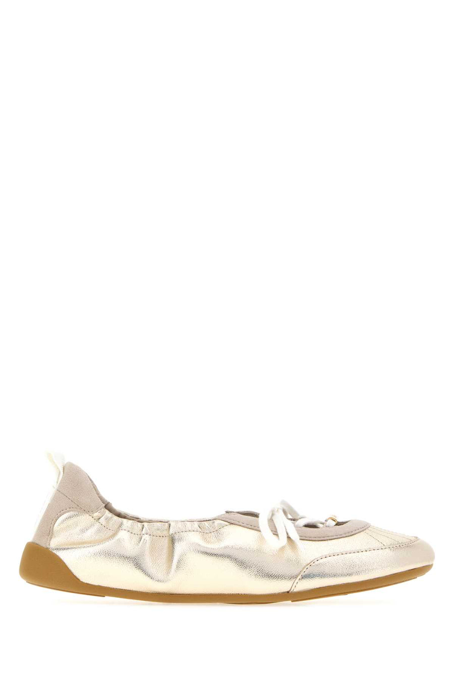 Chloé Chloe Exterior: 100% Ovine leather ballet flat in gold