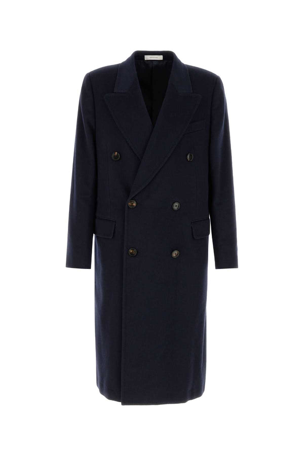 Navy Blue Cashmere Coat Darknavy Cappotti