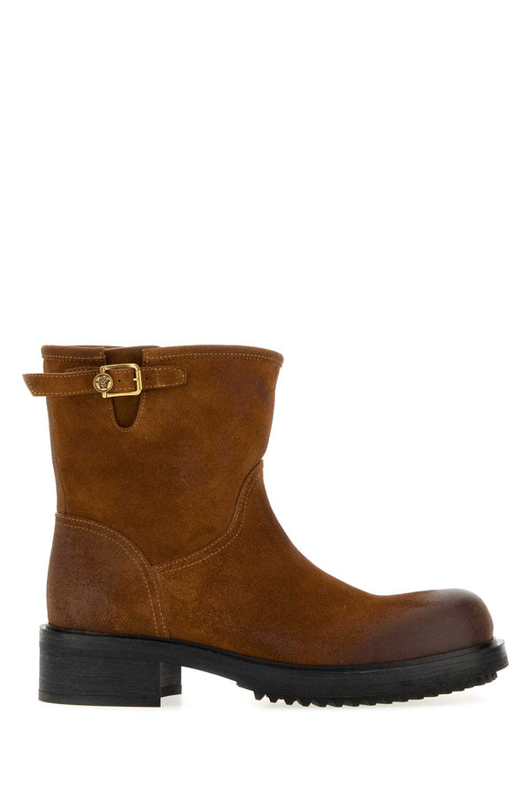 Versace Exterior: 100% Suede boot in brown