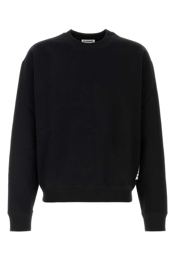 Black Cotton Sweatshirt 001 Exterior: Felpe
