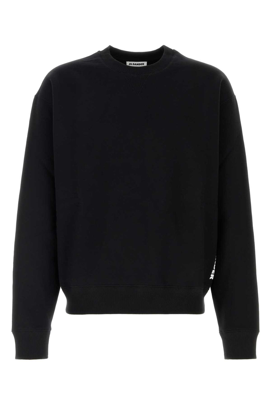 Black Cotton Sweatshirt 001 Exterior: Felpe