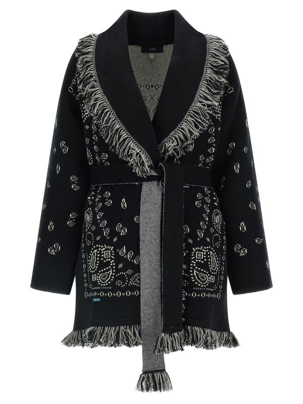 Alanui 100% Cashmere cardigan in black