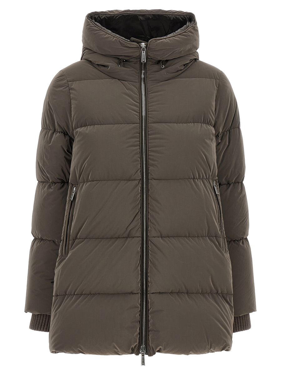Brown Wool Full-Length Jacket Clothing