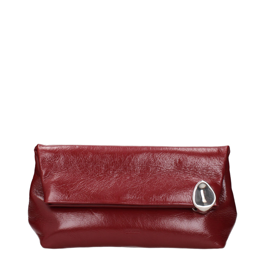 Jil Sander Leather clutch in red