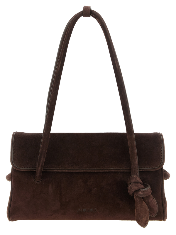Brown Calfskin Shoulder Bag
