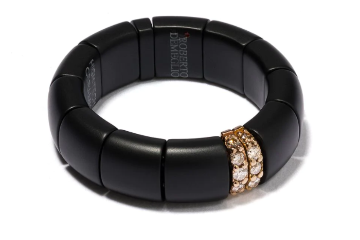 Roberto Demeglio 18kt Rose Gold ring in black