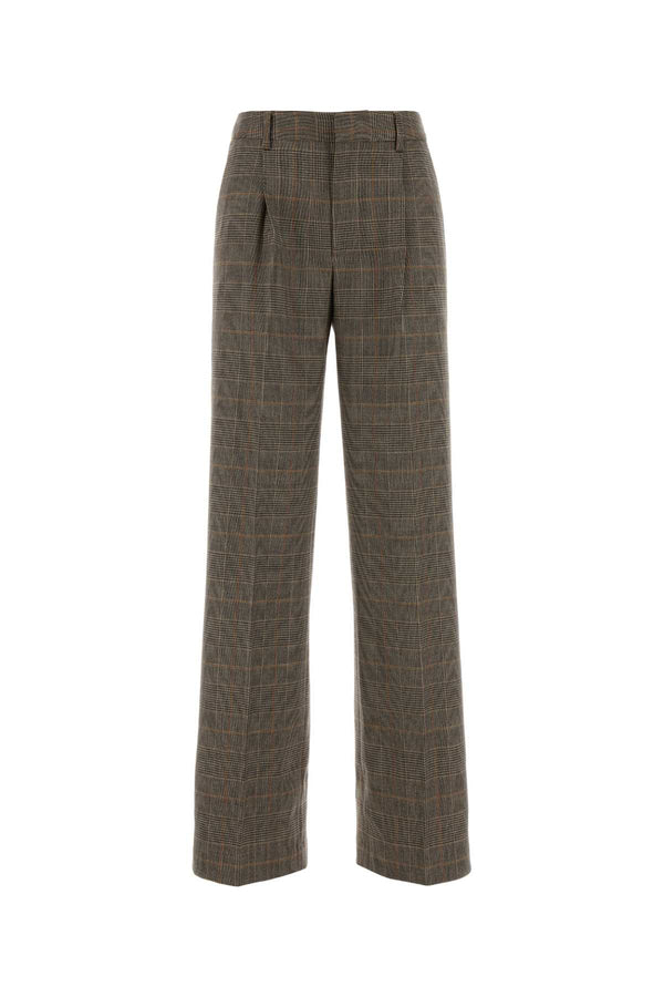 Embroidered Wool Blend Lola Pant Multimarrone Pantaloni
