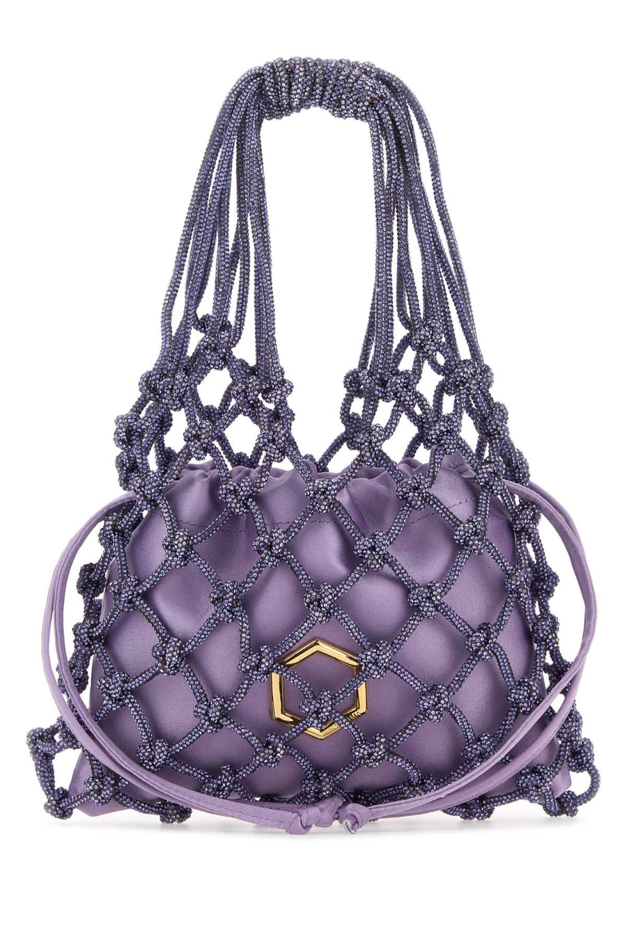 Hibourama Exterior: 100% Rhinestones shoulder bag in purple