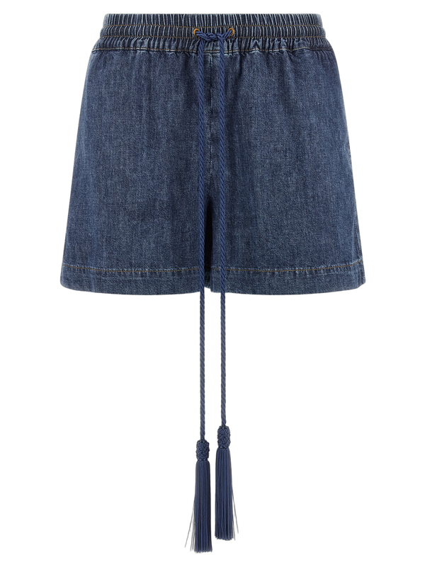 Valentino Garavani 100% Cotton bermuda shorts in blue