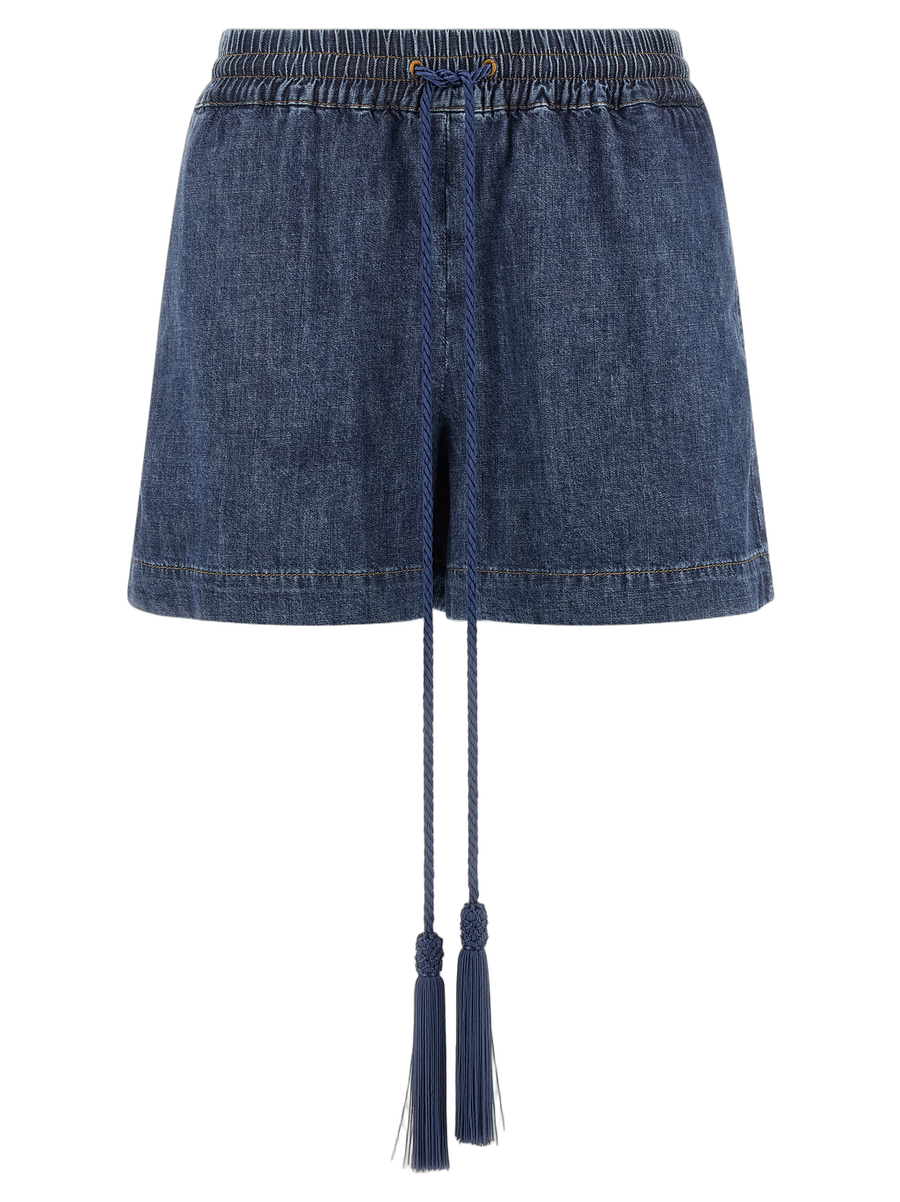 Valentino Garavani 100% Cotton bermuda shorts in blue