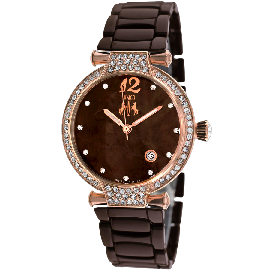 Jivago Stainless steel case watch in brown