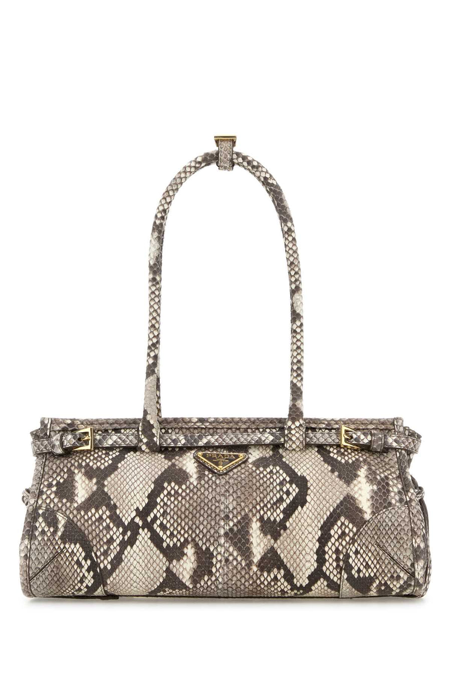 Python Leather Medium Bonnie Shoulder Bag Roccia Borse A Mano