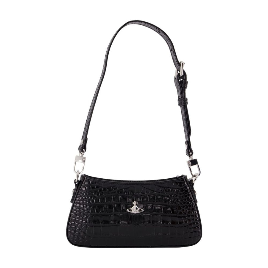 Vivienne Westwood Calfskin shoulder bag in black