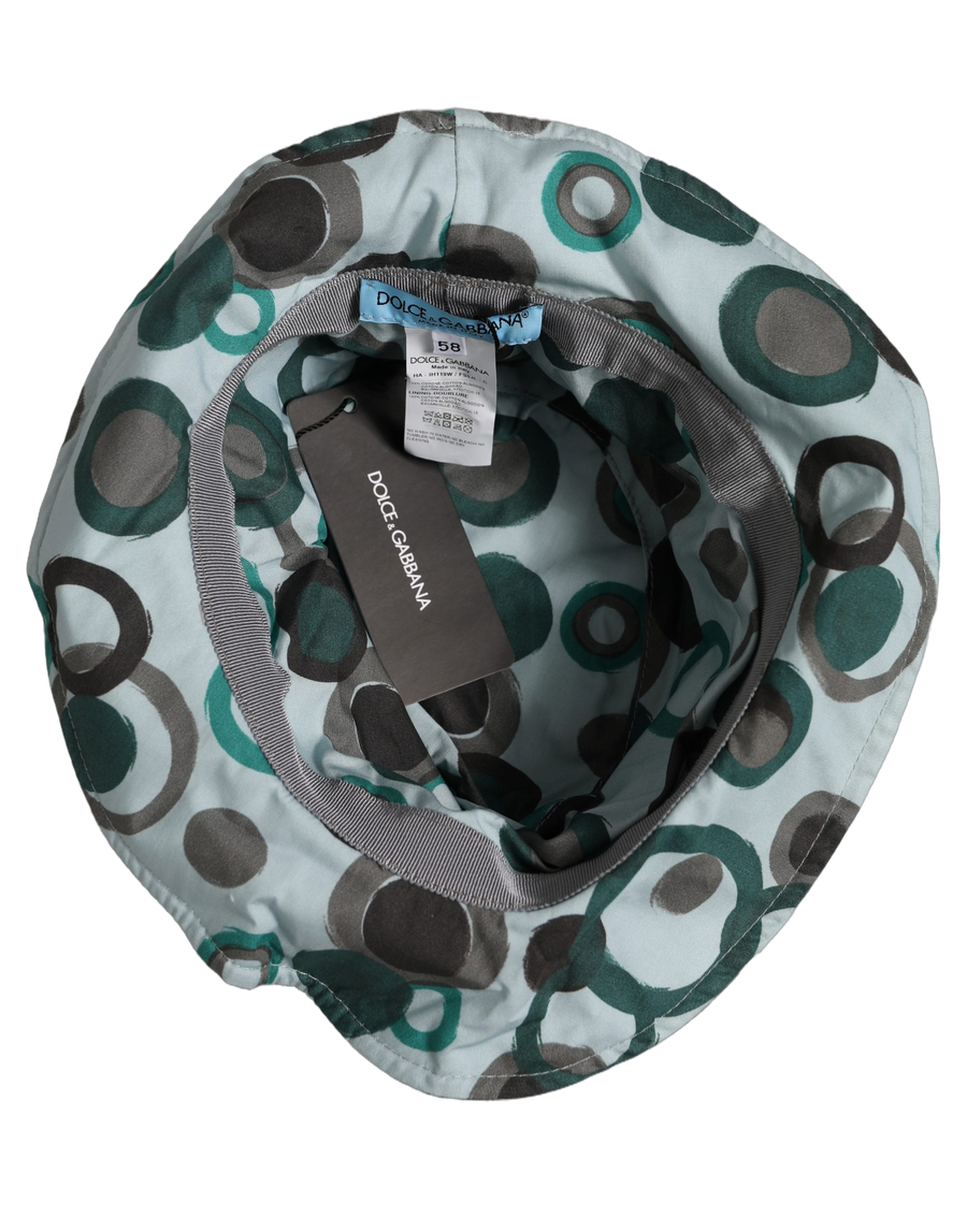 Dolce & Gabbana HAT10021 100% Cotton bucket hat in teal