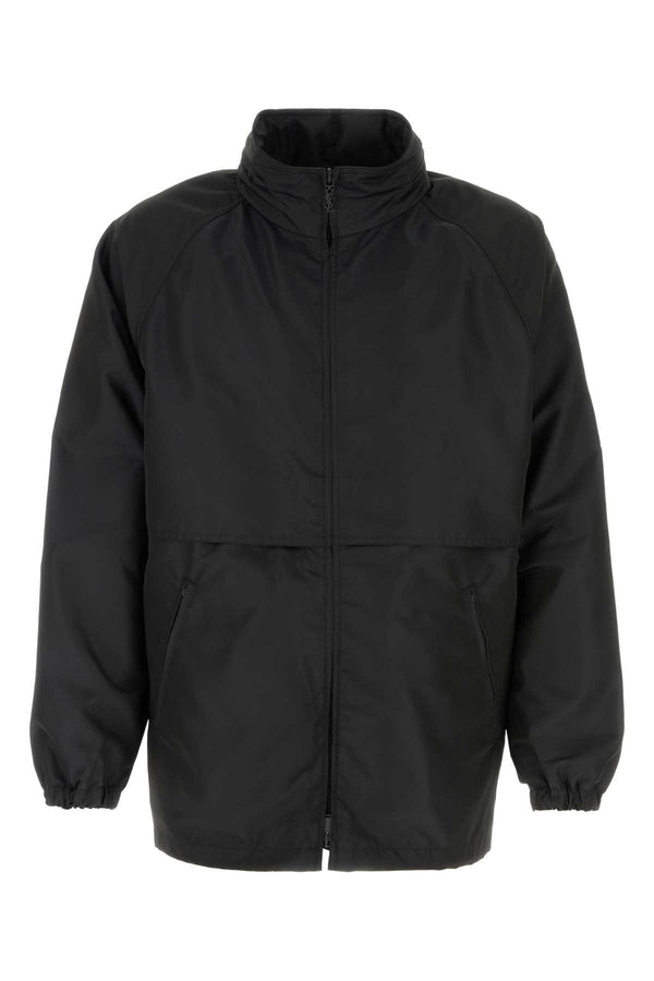 Black Polyester Windbreaker Bleuoutremer Abiti