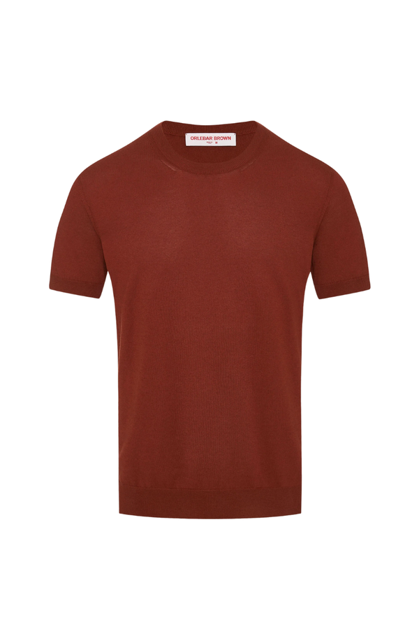 Orlebar Brown 75% cotton t-shirt in brown