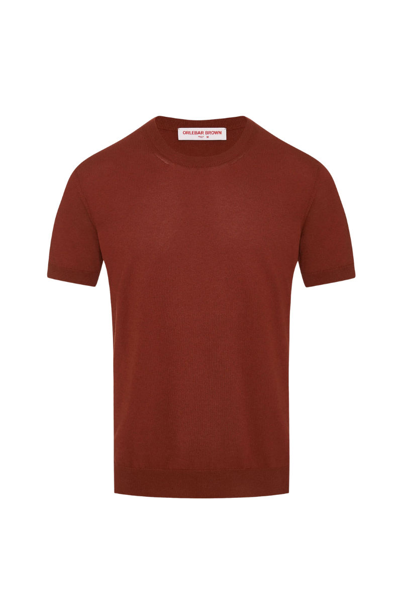 Orlebar Brown 75% cotton t-shirt in brown