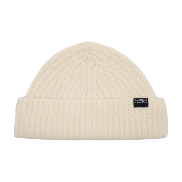 MM6 Maison Margiela S52TB0016-M13285-102 wool beanie in white