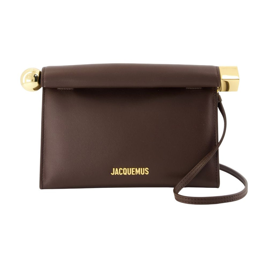 Le Sac Rond Carre - Jacquemus Leather Brown Lambskin Bags / Handbags-purses