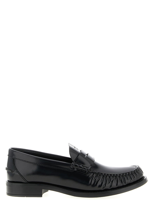 Black Calfskin Slip-On Loafers