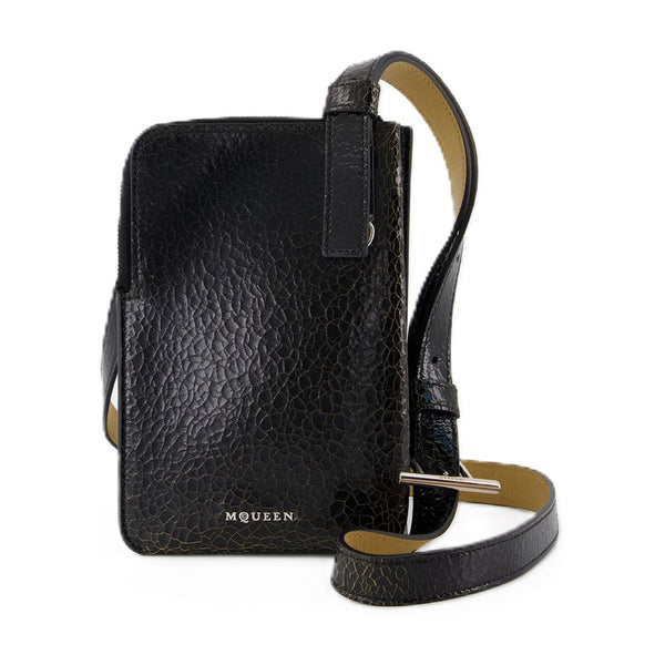 Alexander McQueen Calfskin crossbody bag in black