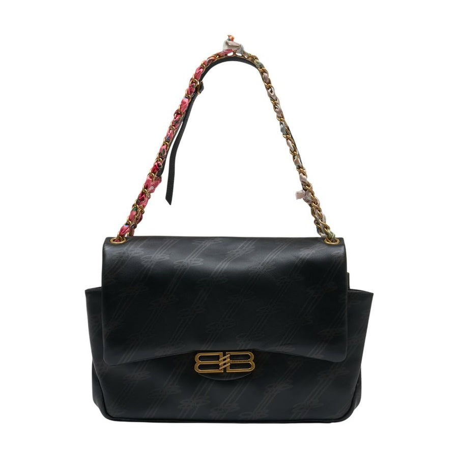 Balenciaga calfskin shoulder bag in black