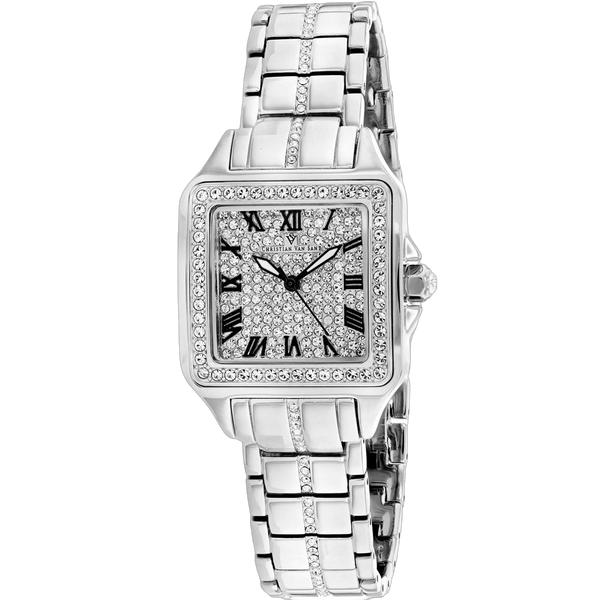 Christian Van Sant Brass case watch in silver