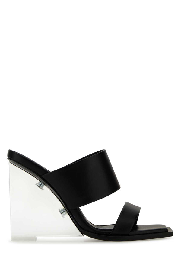 Alexander McQueen Exterior: 100% Leather sandal in black