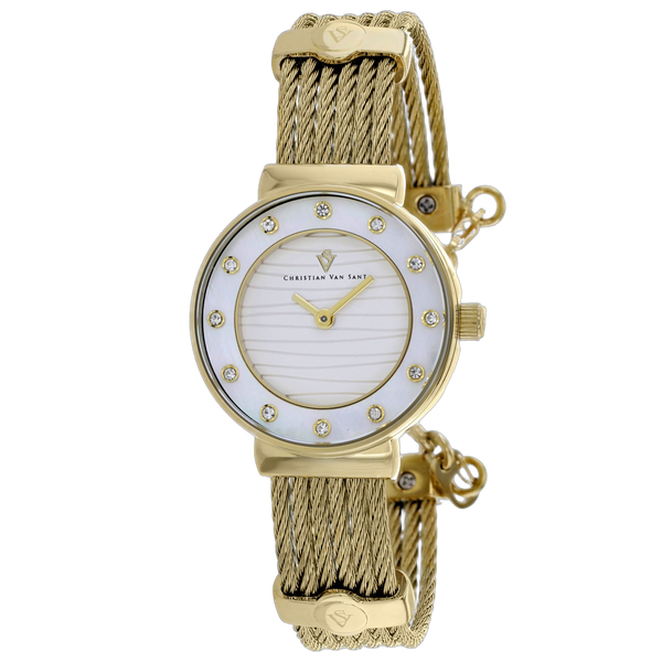 Christian Van Sant Stainless steel case watch in gold