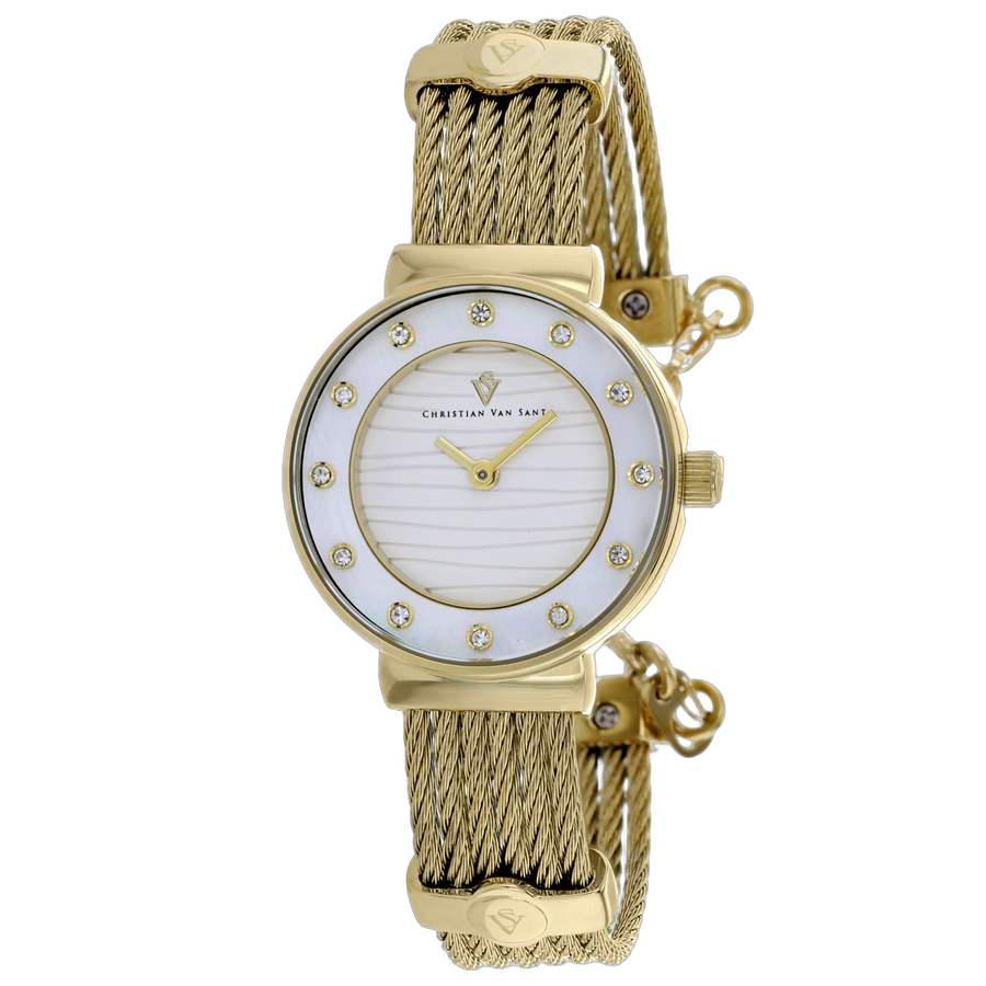 Christian Van Sant Stainless steel case watch in gold