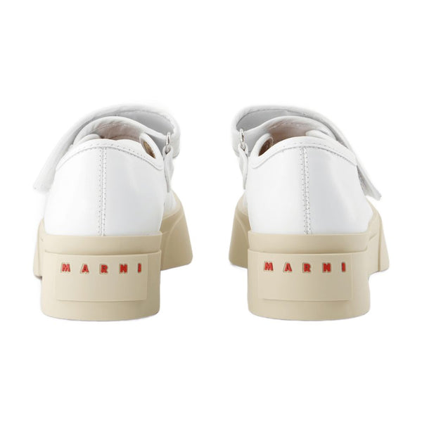 Marni Calfskin mary jane flat in white