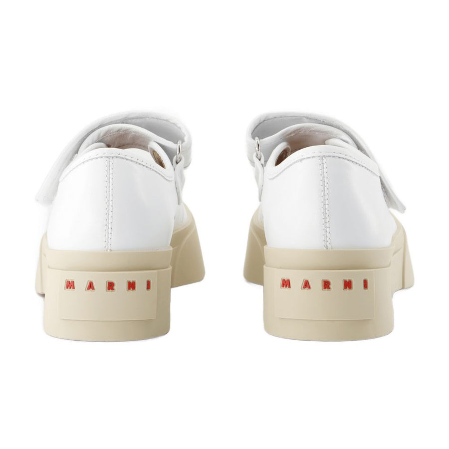 Marni Calfskin mary jane flat in white