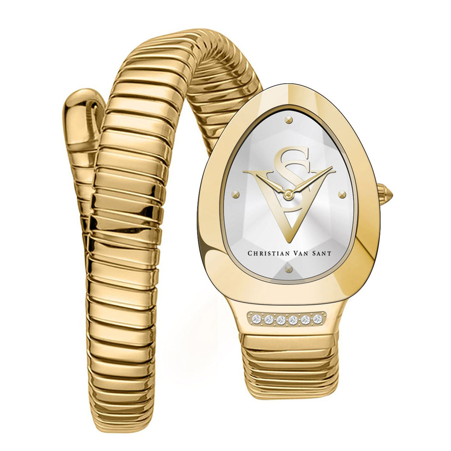 Christian Van Sant Stainless steel case watch in gold