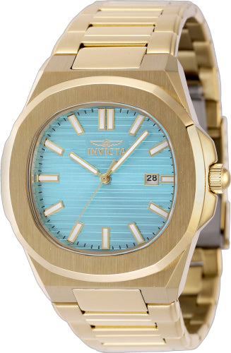 Invicta Stainless steel case and bracelet watch in gold
