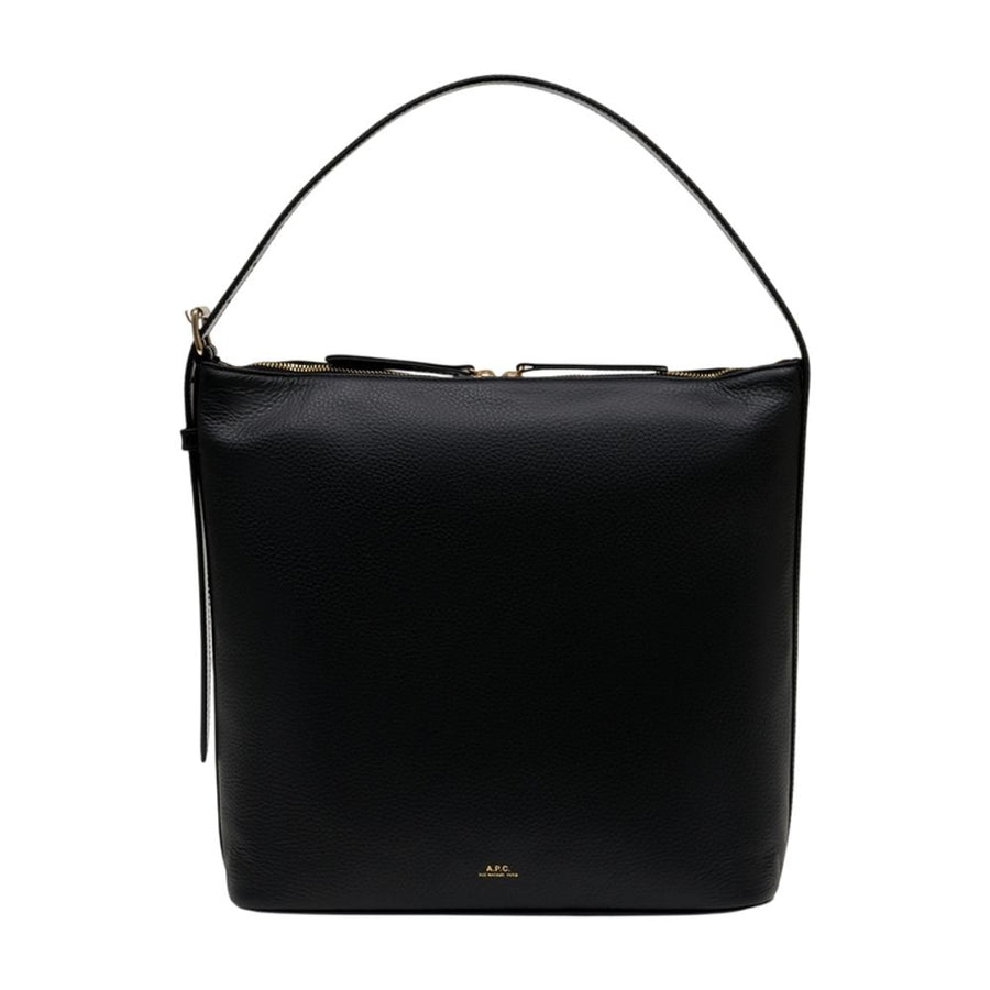 A.P.C. calfskin shoulder bag in black