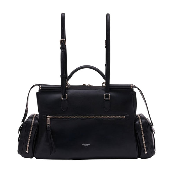 Dolce&Gabbana calfskin top handle bag in black