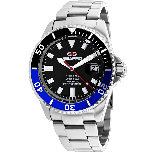 Seapro Stainless steel case watch in black