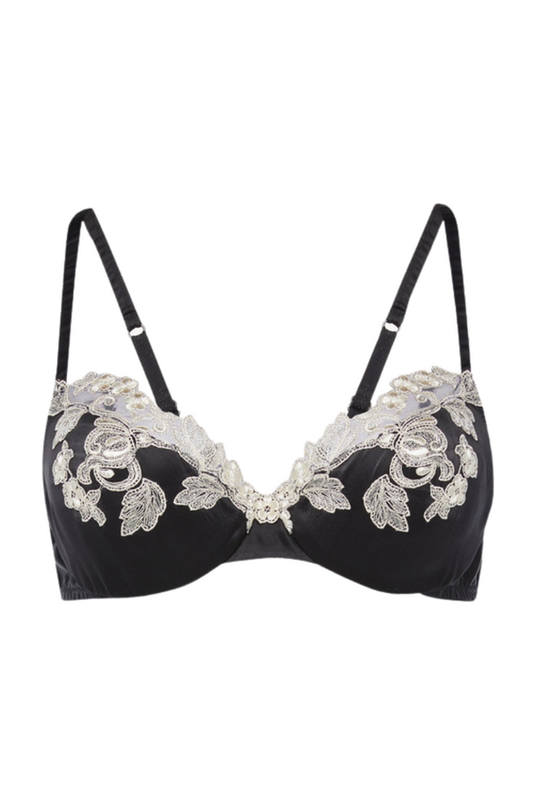 La Perla 100% Silk underwired bra in black