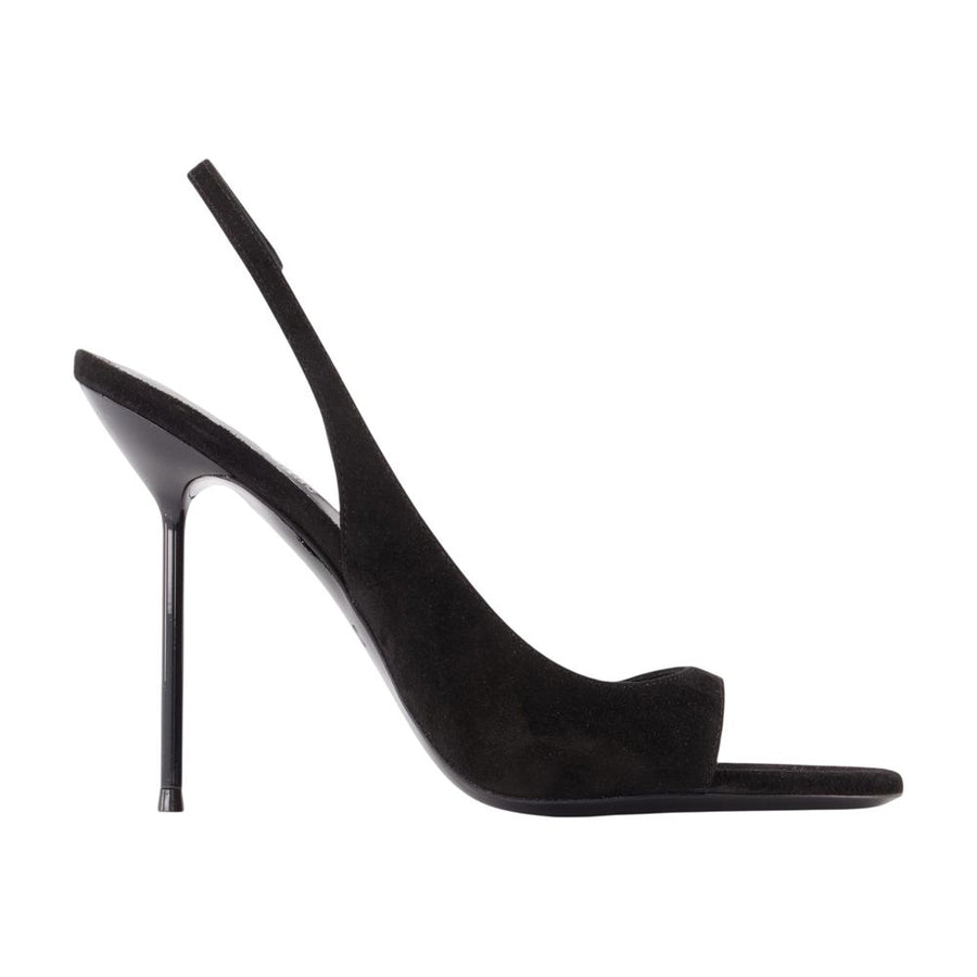 Paris Texas calfskin slingback pump in black