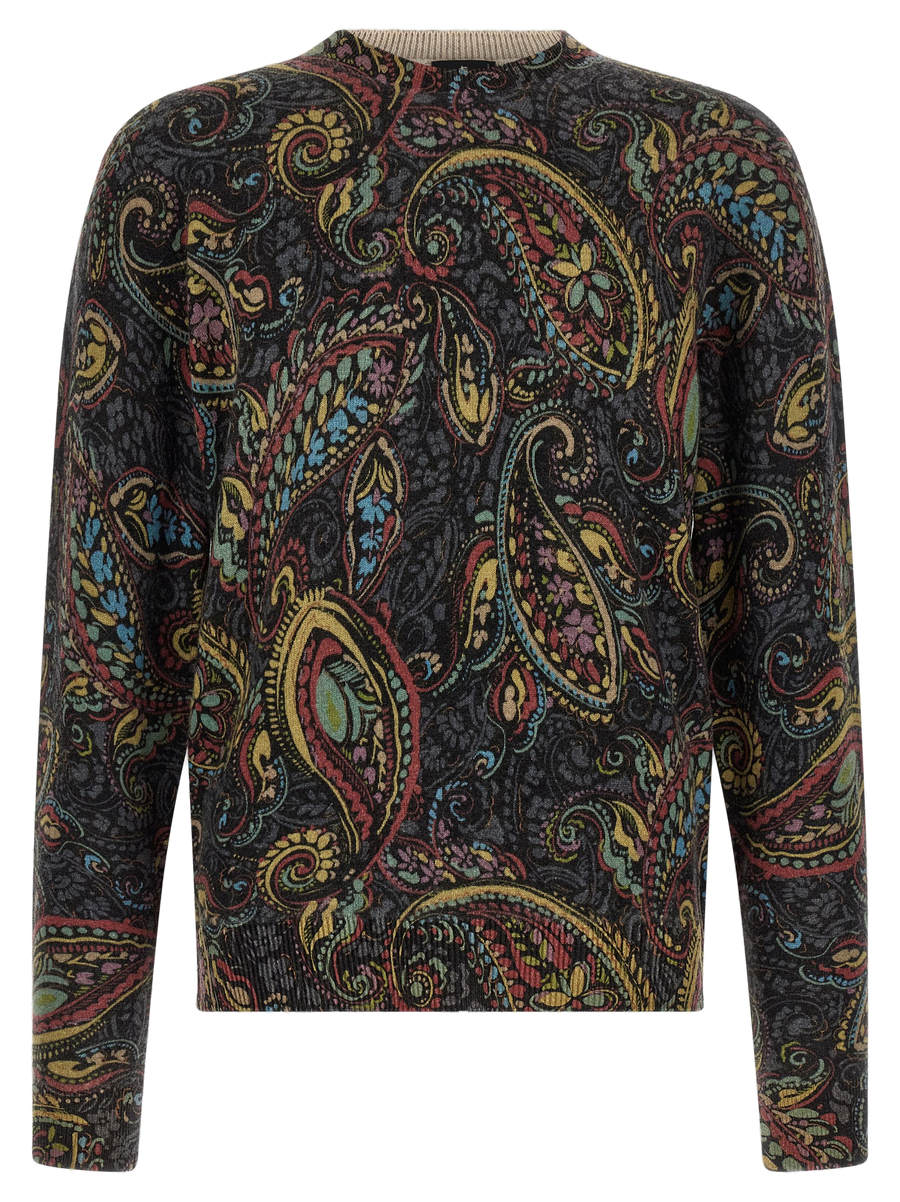 Etro 100% wool sweater in charcoal
