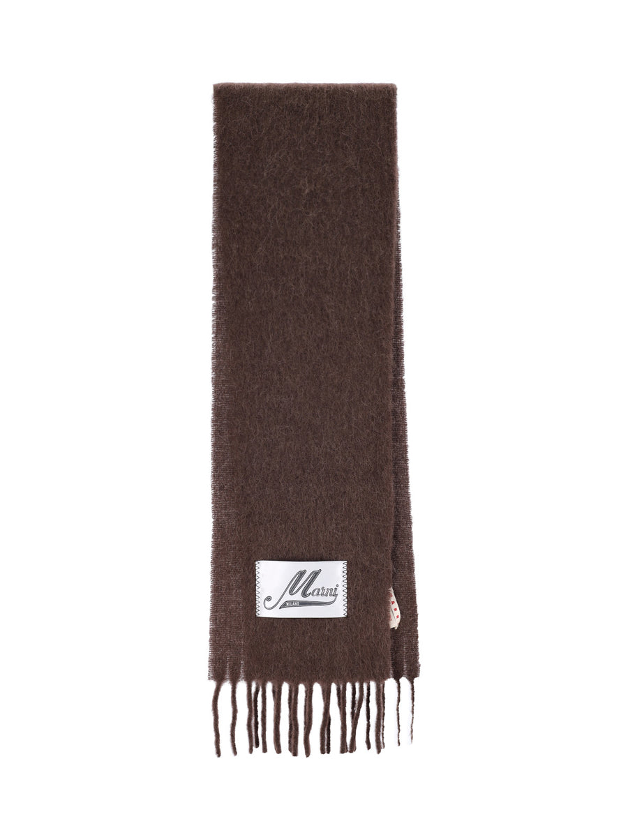 Marni 80% Alpaca scarf in brown