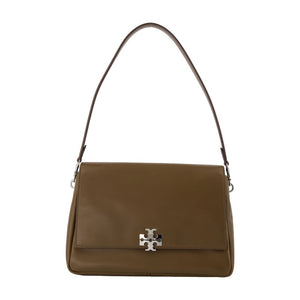 Charlie Shoulder Bag - Tory Burch Leather Brown Calfskin / Shoulder-hobo-bags