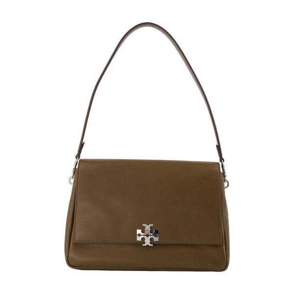 Charlie Shoulder Bag - Tory Burch Leather Brown Calfskin / Shoulder-hobo-bags