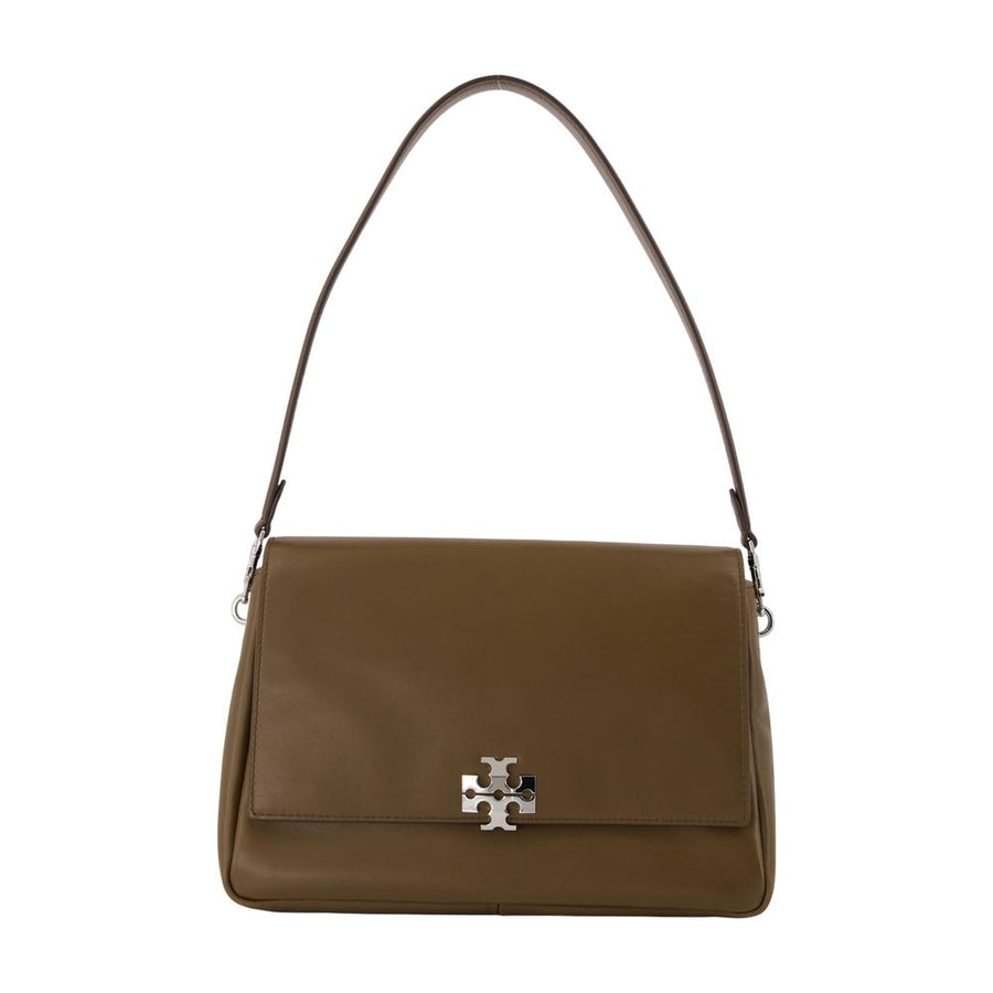 Charlie Shoulder Bag - Tory Burch Leather Brown Calfskin / Shoulder-hobo-bags