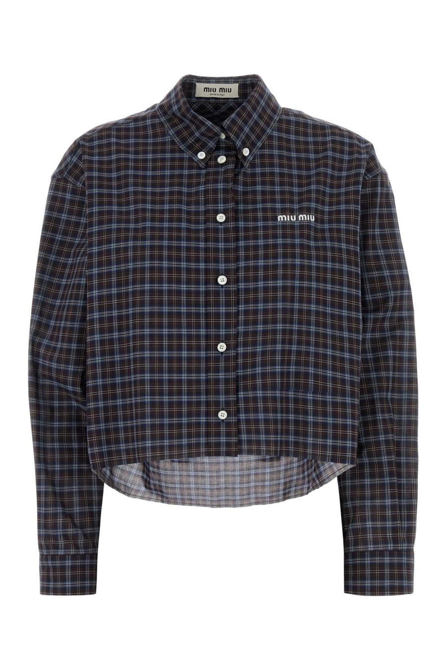 Embroidered Cotton Shirt Blucacao Exterior: Camicie