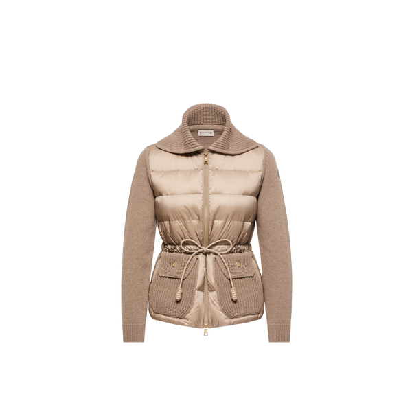 Moncler Wool knit jacket in brown