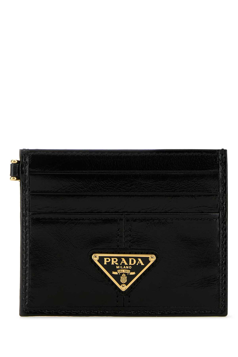 Black Leather Card Holder Nero Vitello Portafogli