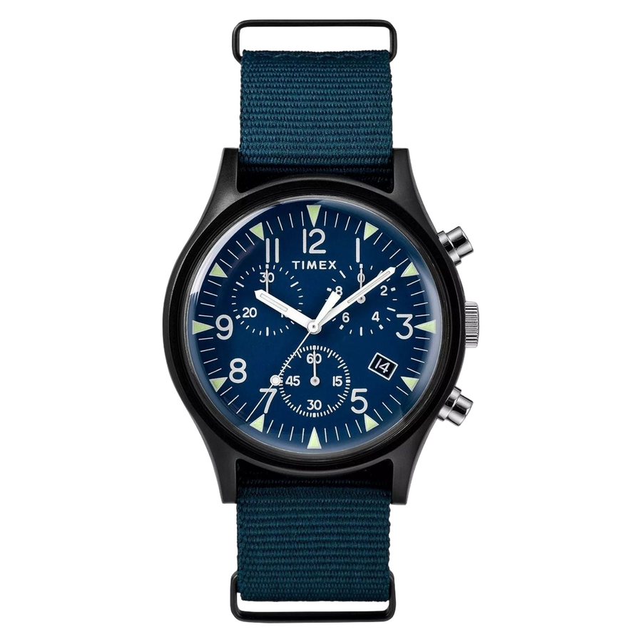 Timex Stainless steel case watch in blue